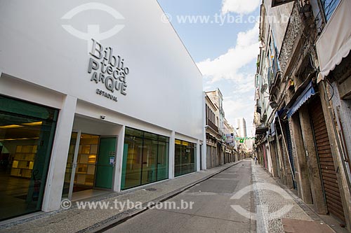  Rear facade of Parque Estadual Library - Alfandega Street  - Rio de Janeiro city - Rio de Janeiro state (RJ) - Brazil