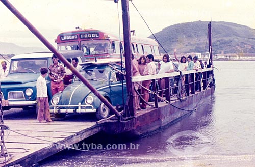  Ferry crossing Imarui Lagoon  - Laguna city - Santa Catarina state (SC) - Brazil