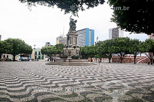  Sao Sebastiao Square - well as the Copacabana pattern was inspired by the Rossio Square in Lisbon - with the Monument to Open Ports to Friendly Nations (1900)  - Manaus city - Amazonas state (AM) - Brazil