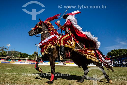  Moor knight during the celebration of Festa do Divino Espirito Santo  - Pirenopolis city - Goias state (GO) - Brazil