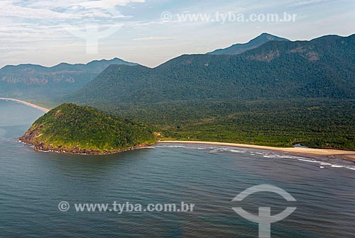  Grajauna Hill with Una Beach the right and Rio Verde Beach in the background -Jureia-Itatins Ecological Station  - Iguape city - Sao Paulo state (SP) - Brazil