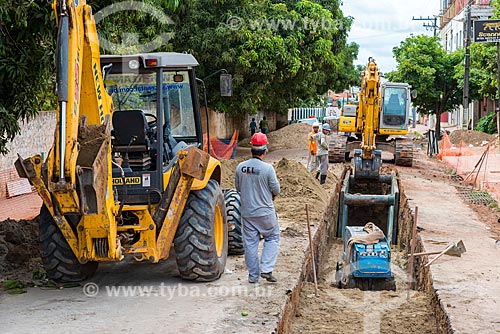  Construction of domestic sewage - work contracted by Norte Energia as compensation to release the construction of the Belo Monte Dam  - Altamira city - Para state (PA) - Brazil