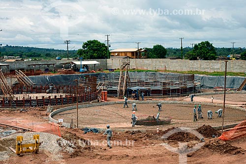  Construction of Sewage Treatment Station - work contracted by Norte Energia as compensation to release the construction of the Belo Monte Dam  - Altamira city - Para state (PA) - Brazil