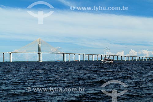  View of Negro River Bridge   - Manaus city - Amazonas state (AM) - Brazil