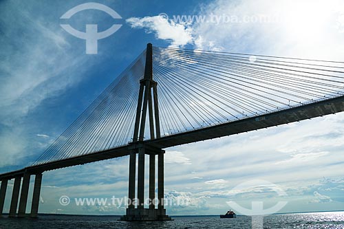  View of Negro River Bridge   - Manaus city - Amazonas state (AM) - Brazil