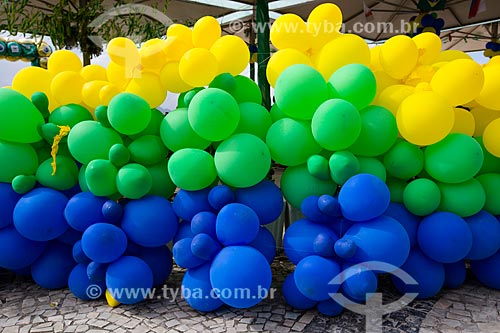  Decoration of kiosk on the seaside of Copacabana Beach - Post 6 - during World Cup of Brazil  - Rio de Janeiro city - Rio de Janeiro state (RJ) - Brazil