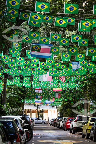  Honorio de Barros Street decorated during World Cup of Brazil  - Rio de Janeiro city - Rio de Janeiro state (RJ) - Brazil
