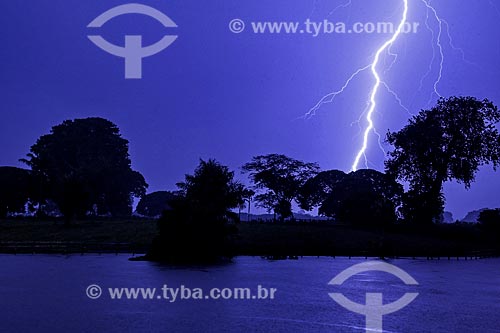  View of electrical discharge in the atmosphere  - Parintins city - Amazonas state (AM) - Brazil