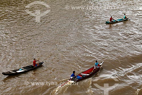  Canoe carrying  people in Amazonas River  - Parintins city - Amazonas state (AM) - Brazil