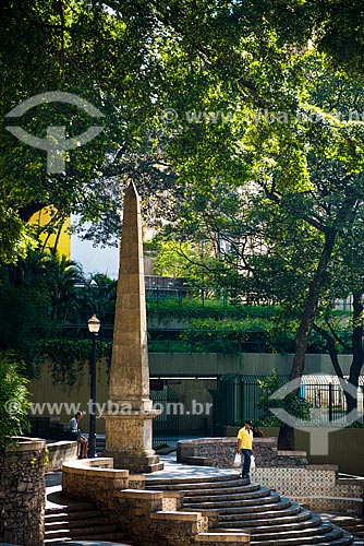  Largo Memory - Memory Slope - construction of the early nineteenth century in the historic center - Piques Obelisk built in 1919 by architect Victor Dubugras and plastic artist Jose Wasth Rodrigues  - Sao Paulo city - Sao Paulo state (SP) - Brazil