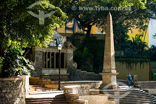  Largo Memory - Memory Slope - construction of the early nineteenth century in the historic center - Piques Obelisk built in 1919 by architect Victor Dubugras and plastic artist Jose Wasth Rodrigues  - Sao Paulo city - Sao Paulo state (SP) - Brazil