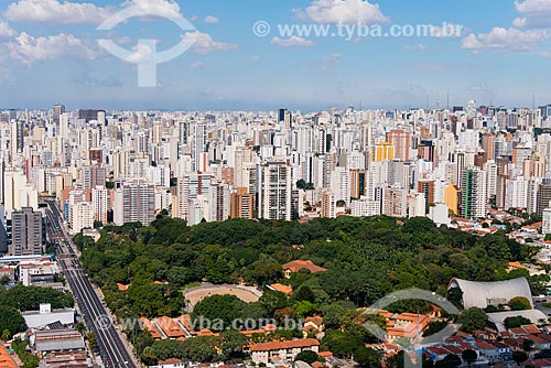  Aerial view of Agua Branca neighborhood with Fernando Costa Park in front with Francisco Matarazzo Avenue the left  - Sao Paulo city - Sao Paulo state (SP) - Brazil