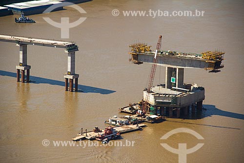  Construction of Rondon-Roosevelt Bridge (2014)  - Porto Velho city - Rondonia state (RO) - Brazil