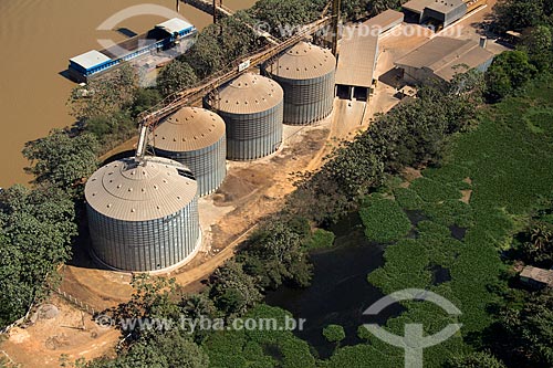  Aerial photo of silos from Porto Velho Port  - Porto Velho city - Rondonia state (RO) - Brazil