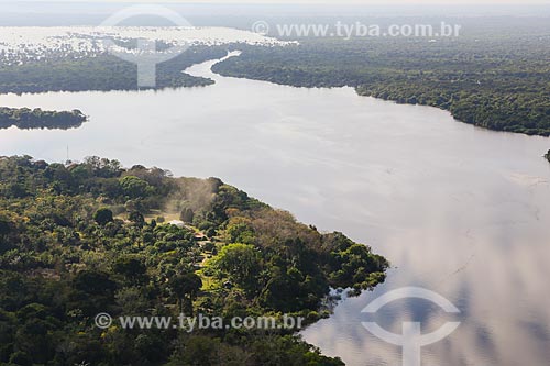  Aerial photo of Cunia Lake flood season  - Porto Velho city - Rondonia state (RO) - Brazil