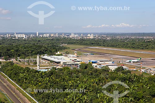  Aerial photo of Porto Velho International Airport - Governador Jorge Teixeira de Oliveira (1973) with the city in the background  - Porto Velho city - Rondonia state (RO) - Brazil