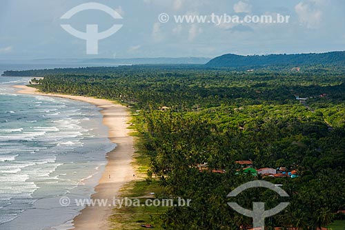  View of the beaches of Barra do Sergi and Ponta do Ramo in the background from the Serra Grande Mirante  - Urucuca city - Bahia state (BA) - Brazil