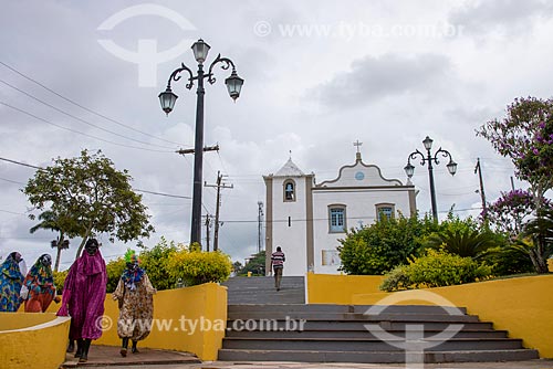  Sao Miguel Arcanjo Church with the Sao Miguel Arcanjo Square  - Itacare city - Bahia state (BA) - Brazil