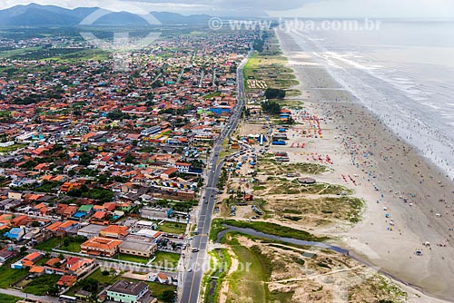  Aerial photo of the beach - Ilha Comprida city  - Ilha Comprida city - Sao Paulo state (SP) - Brazil