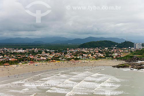  Aerial photo of Cibratel Beach  - Itanhaem city - Sao Paulo state (SP) - Brazil
