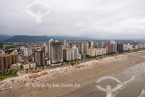  Aerial photo of Caicara Beach  - Praia Grande city - Sao Paulo state (SP) - Brazil