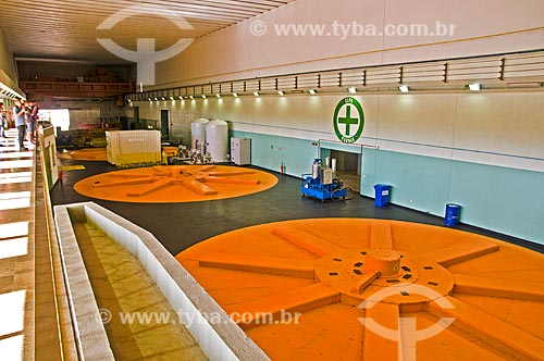  Top of the generators of Furnas Hydrelectric Plant  - Sao Jose da Barra city - Minas Gerais state (MG) - Brazil