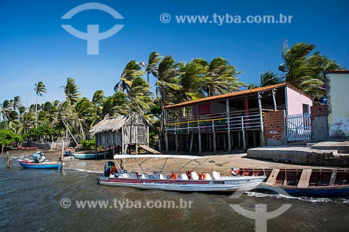  Boats on the banks of Preguicas River  - Barreirinhas city - Maranhao state (MA) - Brazil