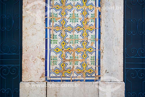  Detail of tile - historic center  - Sao Luis city - Maranhao state (MA) - Brazil