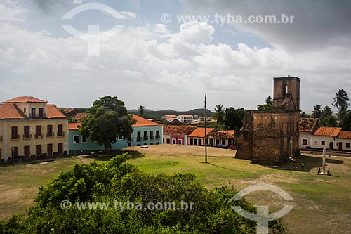  General view of Matriz Square with the ruins of the Sao Matias Church  - Alcantara city - Maranhao state (MA) - Brazil