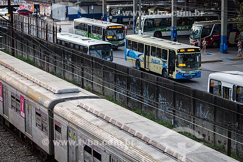  View from the train in the foreground and the background bus station of Nova Iguacu city  - Nova Iguacu city - Rio de Janeiro state (RJ) - Brazil