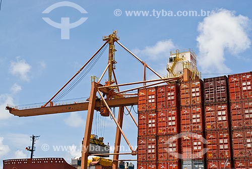  Crane - pier 4 of Port of Suape Complex  - Ipojuca city - Pernambuco state (PE) - Brazil