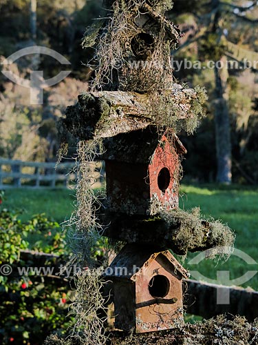  Bird houses covered by mosses  - Sao Francisco de Paula city - Rio Grande do Sul state (RS) - Brazil