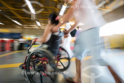 People with disabilities embarking on the Pavuna Subway Station  - Rio de Janeiro city - Rio de Janeiro state (RJ) - Brazil