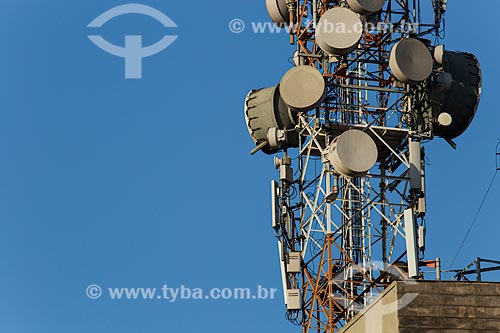  View of the telecommunication tower  - Duque de Caxias city - Rio de Janeiro state (RJ) - Brazil