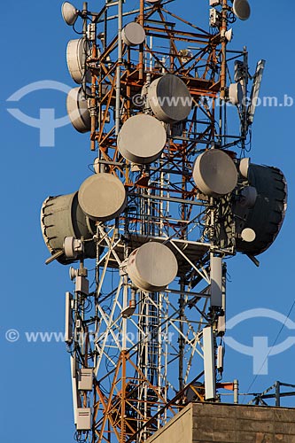  View of the telecommunication tower  - Duque de Caxias city - Rio de Janeiro state (RJ) - Brazil