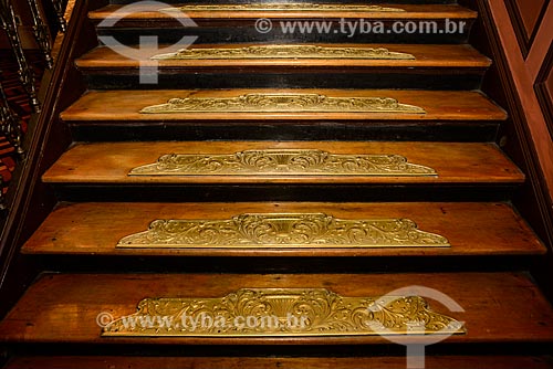  Detail of pieces of metal in stairs of the Theatro da Paz (Peace Theater) - 1874  - Belem city - Para state (PA) - Brazil