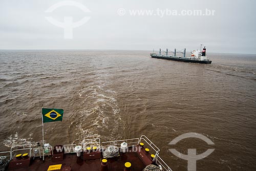  Oil tanker and bulk carrier in the channel of Mar del Plata  - Mar Del Plata city - Buenos Aires - Argentina