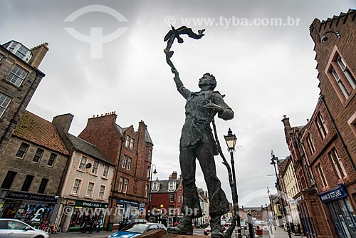  Statue of John Muir - naturalist, farmer, explorer and writer North American/Scottish of the XIX century - born in the Dunbar city  - Dunbar city - East Lothian - Scotland