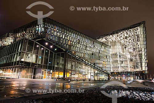  Facade of Harpa Opera House at night  - Reykjavík city - Capital Region - Iceland