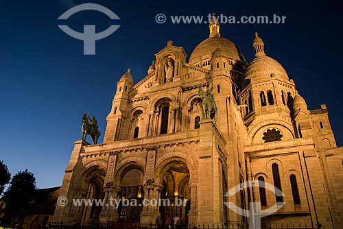 Facade of Basilique du Sacré-Coeur (Sagrado Coracao Basilica) - 1914  - Paris - Paris department - France