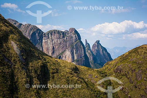 View of Agulha do Diabo (Devil Needle Mountain) from mirante known as Portais de Hercules (Hercules Portals)  - Petropolis city - Rio de Janeiro state (RJ) - Brazil