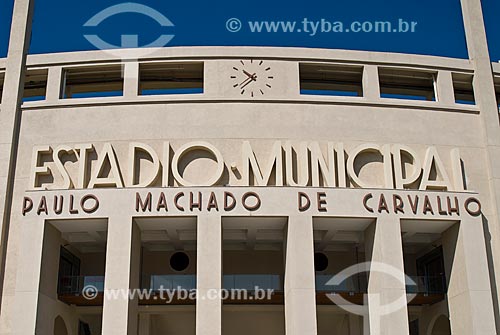  Facade of Paulo Machado de Carvalho Municipal Stadium (1940) - also known as Pacaembu Stadium  - Sao Paulo city - Sao Paulo state (SP) - Brazil