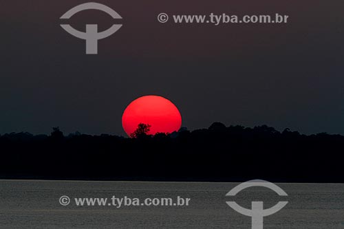  Sunset - Maues-Acu River  - Maues city - Amazonas state (AM) - Brazil