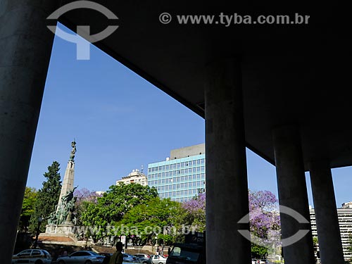 View of Julio de Castilhos monument - Matriz Square  - Porto Alegre city - Rio Grande do Sul state (RS) - Brazil