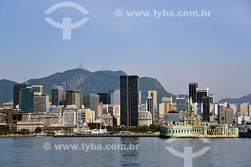  View of Guanabara Bay with building of city center neighborhood in the background  - Rio de Janeiro city - Rio de Janeiro state (RJ) - Brazil