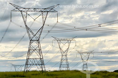  Transmission towers of Itaipu Hydrelectric Plant  - Foz do Iguacu city - Parana state (PR) - Brazil
