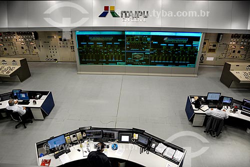  Inside of central control room - Itaipu Hydrelectric Plant  - Foz do Iguacu city - Parana state (PR) - Brazil