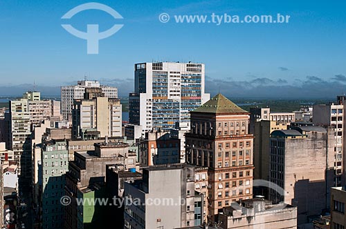  View of Sulacap Building with Santa Cruz Building in the background - Porto Alegre city center neighborhood  - Porto Alegre city - Rio Grande do Sul state (RS) - Brazil