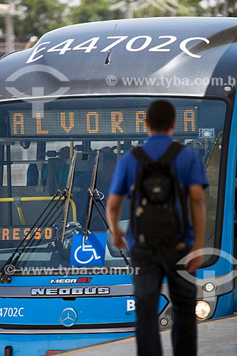  Articulated bus - station of BRT Transcarioca - Fundao (Terminal Aroldo Melodia)  - Rio de Janeiro city - Rio de Janeiro state (RJ) - Brazil