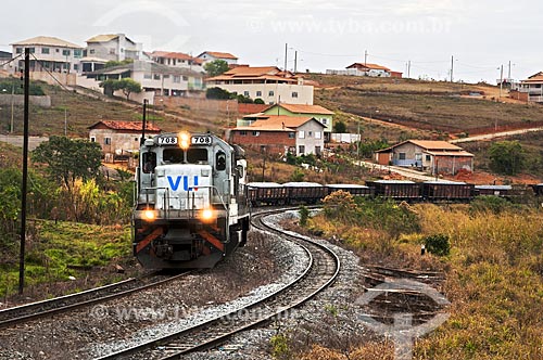  Ferrovia Centro-Atlantica train trnasporting ore  - Sao Vicente de Minas city - Minas Gerais state (MG) - Brazil